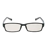ELECOM ブルーライト対策眼鏡 ラージスクエア ブラックパープル OG-FBLP03BK/PU