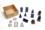 Montessori Geometric Solids With Stands, Bases, and Box
