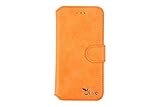 オリーヴ(Olive) 手帳型iPhoneケース 滑らか手触りなアンティーク調 iPhone6 / iPhone6Plus (iPhone6, オレンジ)