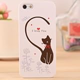 【iPhone5】かわいいiPhone5ケース・かわいいネコのフルカバーケース（赤）