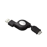 エレコム 携帯電話用USB充電ケーブル/巻き取りタイプ FOMA/SoftBank 3G対応 MPA-RCFUSB/BK