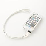 ネックストラップ付本革レザーケース for iPhone5（ホワイト）