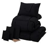 セット布団2組　シングルサイズ 20点セット　【ブラック×ブラック】