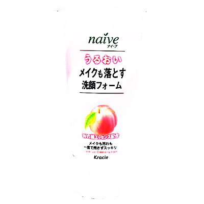 ナイーブ　メイクも落とす洗顔フォーム（桃の葉エキス配合）　ミニ　４５ｇ