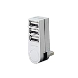 エレコム USBハブ 2.0対応 3ポート バスパワー 直挿し シルバー U2H-TZ300BSV