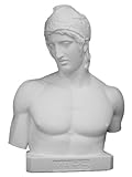 石膏像　Ｋ－１２２　ボルゲーゼのマルス胸像（台付）　Ｈ．８３ｃｍ
