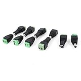 SODIAL(R)10 Pcs CCTVカメラ2.1mm x 5.5mmメスオスDCパワーのプ...