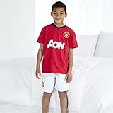 Manchester United Pyjamas マンチェスターユナイテッド キッズ 子供 半袖 男児 レッド パジャマ ナイトウェア 130 6-7歳