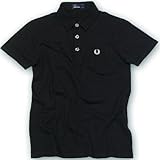 FRED PERRY フレッドペリー クルミボタンポロシャツ メンズ ブラック/エクルー F1141-07