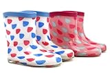 [アキリコ] akiriko 雨の日の足元をキッチリ防水 ミドル丈 ポップカラー レインブーツ (キッズ)