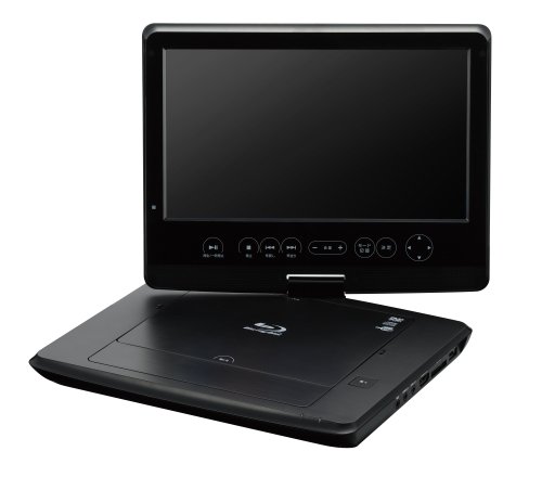 .GREEN HOUSE 10.1型ワイド液晶搭載ポータブルブルーレイディスクプレーヤー ブラック GH-PBD100K.