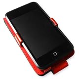 Flip Leather Case for iPod touch/Red