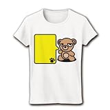 クマの伝言 リブクルーネックTシャツ(ホワイト) M