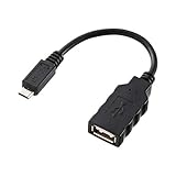 SANWA SUPPLY USBホスト変換アダプタケーブル(MicroBオス-Aメス) 10cm AD-USB18