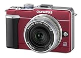 OLYMPUS マイクロ一眼 PEN E-PL1パンケーキレンズキット ルビーレッド E-PL1 PKIT RED (メーカー受注販売モデル)