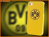 D204-0014 高級感 人気 Apple iPhone 4 & 4S アイフォン 4 Bundesliga サッカー・ブンデスリーガ ボルシア・ドルトムント（BV Borussia 09 Dortmund） 保護ケース +(無料iPhone保護フィルムが付属しております)