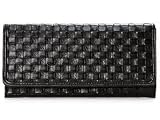 セレクション メンズメッシュ型押しプリント長財布 W-165
