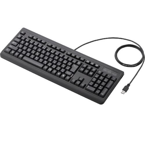 ELECOM キーボード USB接続 メンブレン式 日本語109キー 2ポートUSBハブ付 Wii/プレステ3対応 ブラック TK-FCM010BK