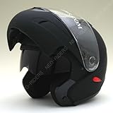 【NR-8W】フリップアップ　ダブルシールド　フルフェイス　ヘルメット　マットブラック　Ｌサイズ