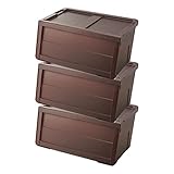カバコ 収納ボックス ( ワイドMサイズ ) クリアブラウン お買い得3個セット 天馬 プロフ...