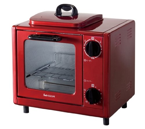 KOIZUMI 【目玉焼きも同時に焼ける! 】オーブントースター レッド KOS-0700/R