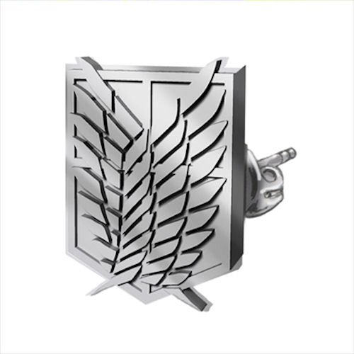 コウブツヤ 進撃の巨人 シルバーアクセサリー 02. ピアス (調査兵団紋章)