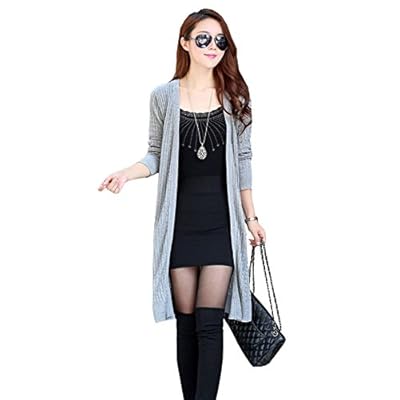 レディース ロングカーディガン コーディガン ロングジャケット フェミニン かわいい 黒 赤 灰色 グレー 生涯保証付き tohoinfinity オリジナルエコバックセット