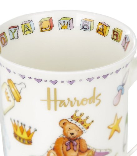 英国Harrods（ハロッズ） ウィリアム王子＆キャサリン妃　ロイヤルベビー記念マグカップ　数量限定　英国製陶磁器【並行輸入品】