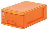 サンコープラスチック 収納引き出し シルキー 510 A5タイプ 1段 オレンジ