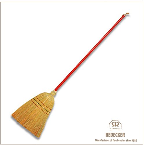 [REDECKER/レデッカー]赤い柄が可愛い ほうき（大)