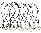 特売ストラップ金具・黒／シルバー（２重カンタイプ）　１０本入りサービスパック