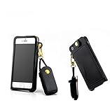 iphone6 ケース カバー　PUレザーケース ネックストラップ　カードポケット 収納 スタンド 付 アイフォン6  （ブラック）