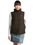 (フレッドペリー)FRED PERRY リバーシブル中綿ベスト F6128 32 32ブラウン S