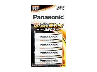 Panasonic 充電式EVOLTA 単3形 4本パック ハイエンドモデル BK-3HLC/4B