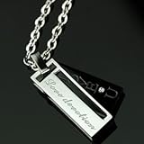 ステンレス ジュエリー LOVE-U ペアネックレス(メンズ ブラック)