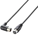 ELECOM アンテナケーブル 極細 L-S型 10m ブラック DH-ATLS100BK