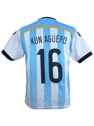 サッカーユニフォーム 14-15 アルゼンチン代表 ホーム 背番号 16 セルヒオ アグエロ Mサイズ hqh15-032-M