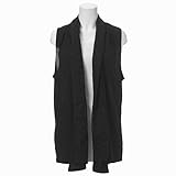 （アー・ヴェ・ヴェ（大きいサイズ））a.v.v ジレ（ドレープカットソージレ） レディス 【クロ/13】