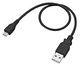 グリーンハウス USB充電/データ転送ケーブル 30cm (microBタイプ-Aタイプ) ブラック GH-USB-MB30K