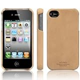 SGP アイフォン 4 / 4S ケース レザーグリップ 【 VINTAGE BROWN 】 液晶保護シートセット 本革 for iPhone 4 / 4S