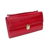 高級オーストリッチ足革 女性用財布 Ｆレッド OLPW-R380-FRD