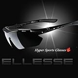 Ellesse スポーツサングラスES-S101 　ブラック　ブラックマット 偏光レンズ　ミラーレンズ　ハードケース
