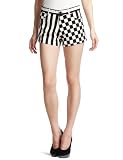 (アナップ)ANAP ストライプ×格子柄ショートパンツ 042-6719 51 BK/WH F