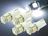 5連砲弾型 高輝度LEDバルブ白色4ヶT10 3Chip5SMDase-02-4