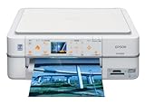 EPSON Colorio インクジェット複合機 EP-803AW 有線・無線LAN標準搭載 カンタンLEDナビ搭載 前面二段給紙カセット 6色染料インク ホワイトモデル