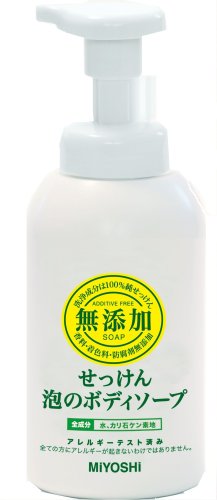 ミヨシ 無添加 せっけん泡のボディソープ ポンプ 500ml