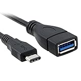 Keynice USB3.1 OTG変換アダプタ 超高速データ転送 Apple the New MacBook対応 USB3.0 USB2.0下位互換 20cm ブラック