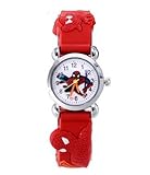 3D 映画 キッズ腕時計/子供用腕時計 スパイダーマン Spider-man Kids' Watch Rubber 男の子 女の子 ボーイズ 時計 子供入園/入学/卒園/卒業/子供の日にプレゼントのお勧め (レッド red)