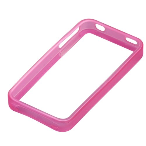 iBUFFALO iPhone4(16GB・32GB)用 TPUフレーム ピンク BSIPP2CPK