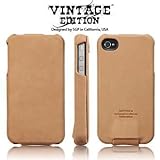 SGP アイフォン 4 ケース Vintage 【 BROWN FLAT 】 本革 フリップタイプ for iPhone 4